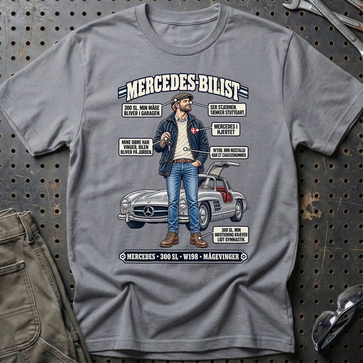 
Mercedes-Bilist T-Shirt – Grå Sport