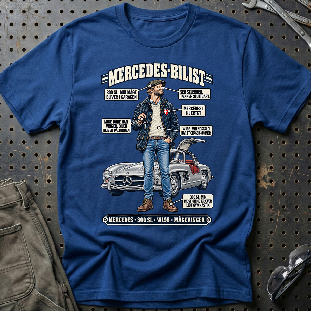
Mercedes-Bilist T-Shirt – Blå Royal
