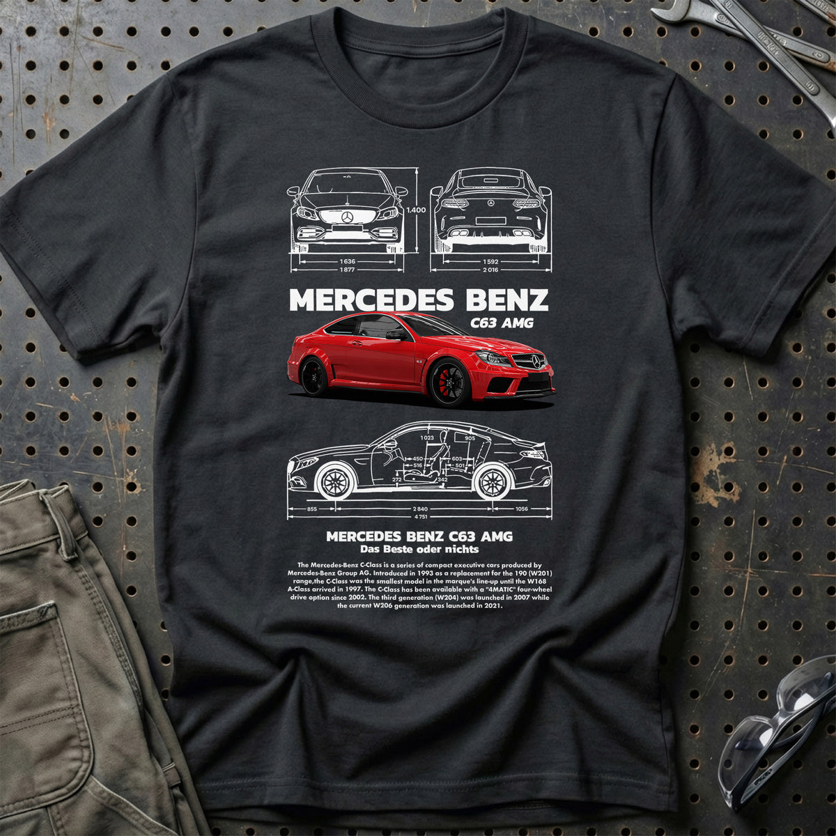 
Mercedes C63 AMG T-Shirt – Sort