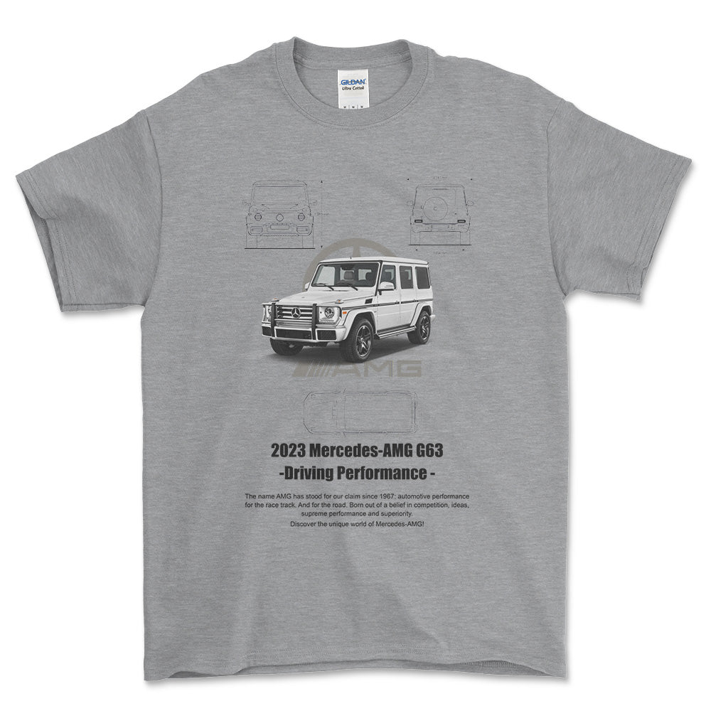 Mercedes G63 AMG - Unisex T-Shirt , Bomuld-Beklædning-Mercedes-Grå Sport-S-Forside-Garage Culture Shop- garage - man cave - merchandise