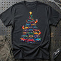 Mercedes Juletræ Christmas Tree T-Shirt-Beklædning-Mercedes-Sort-S-Garage Culture Shop- garage - man cave - merchandise