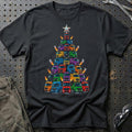 Mercedes Lastbil Juletræ Christmas Tree T-Shirt-Beklædning-Mercedes-Sort-S-Garage Culture Shop- garage - man cave - merchandise