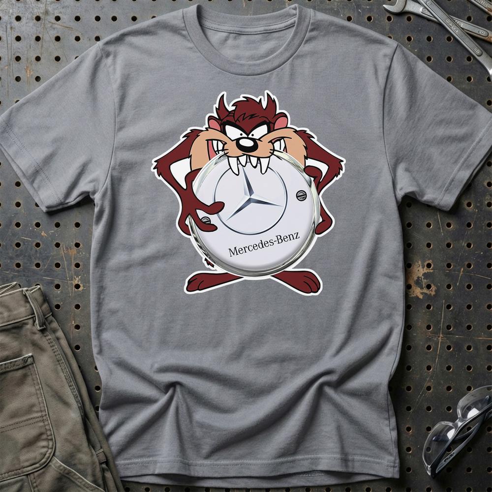 Mercedes TAZ T-Shirt-Beklædning-Mercedes-Grå Sport-S-Garage Culture Shop- garage - man cave - merchandise