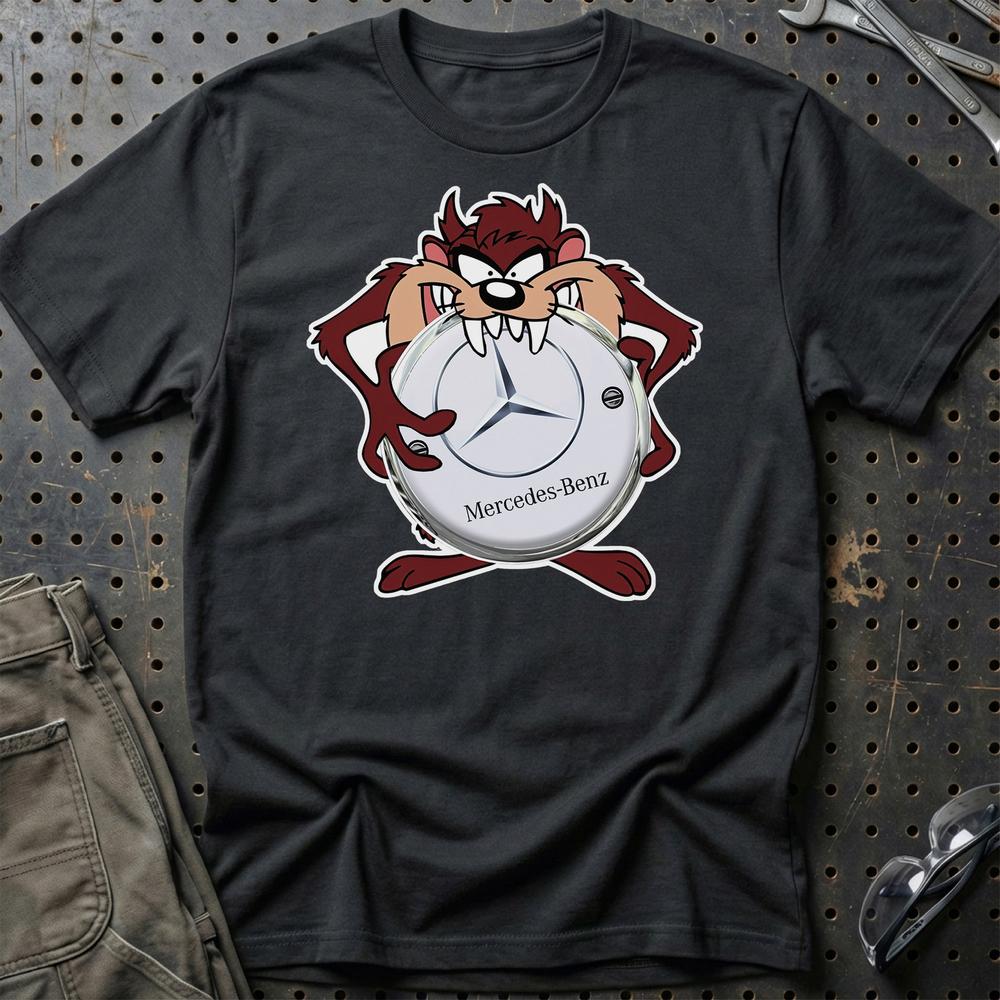 Mercedes TAZ T-Shirt-Beklædning-Mercedes-Sort-S-Garage Culture Shop- garage - man cave - merchandise