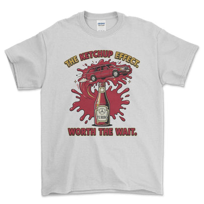 Mercedes Turbo Ketchup Effect - Unisex T-Shirt-Beklædning-Mercedes-Hvid-S-Garage Culture Shop- garage - man cave - merchandise