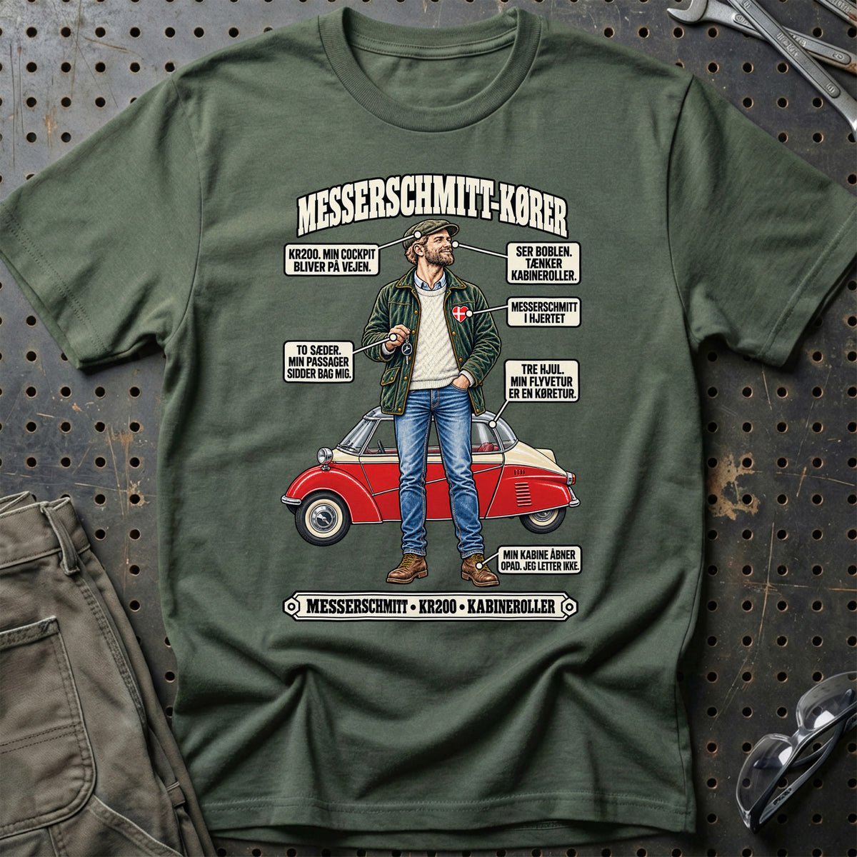 
Messerschmitt-Bilist T-Shirt – Grøn Militær
