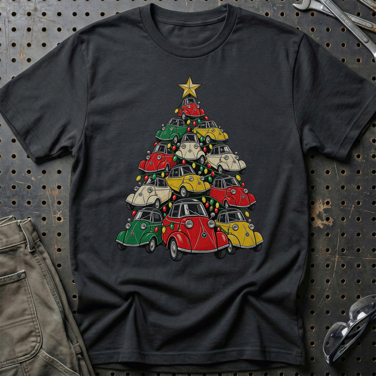 Messerschmitt Juletræ T-Shirt-Beklædning-Messerschmitt-Sort-S-Garage Culture Shop- garage - man cave - merchandise