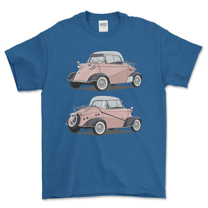 Messerschmitt KR200 - One Line Style Unisex T-Shirt-Beklædning-Messerschmitt-Blå Royal-S-Forside-Garage Culture Shop- garage - man cave - merchandise