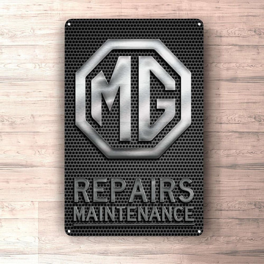Mg Repairs Maintenance Skilte, Musemåtte, Dørmåtte , Plakat-Skilte-MG-Garage Culture Shop- garage - man cave - merchandise