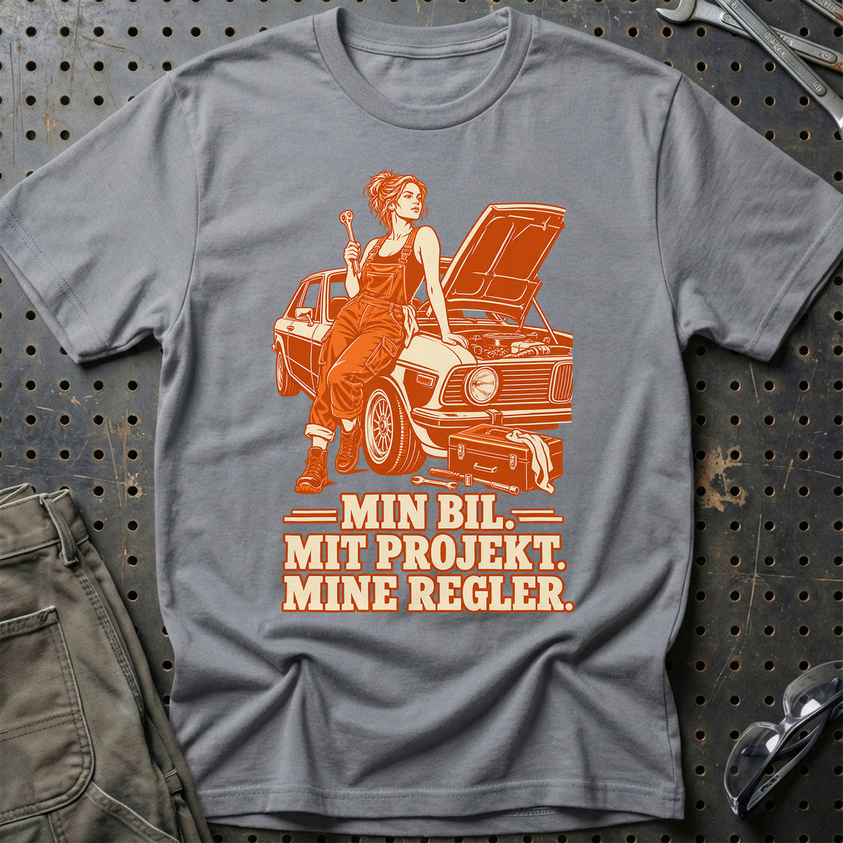 
Produktbillede af Min bil. Mit projekt. Mine regler. T-Shirt