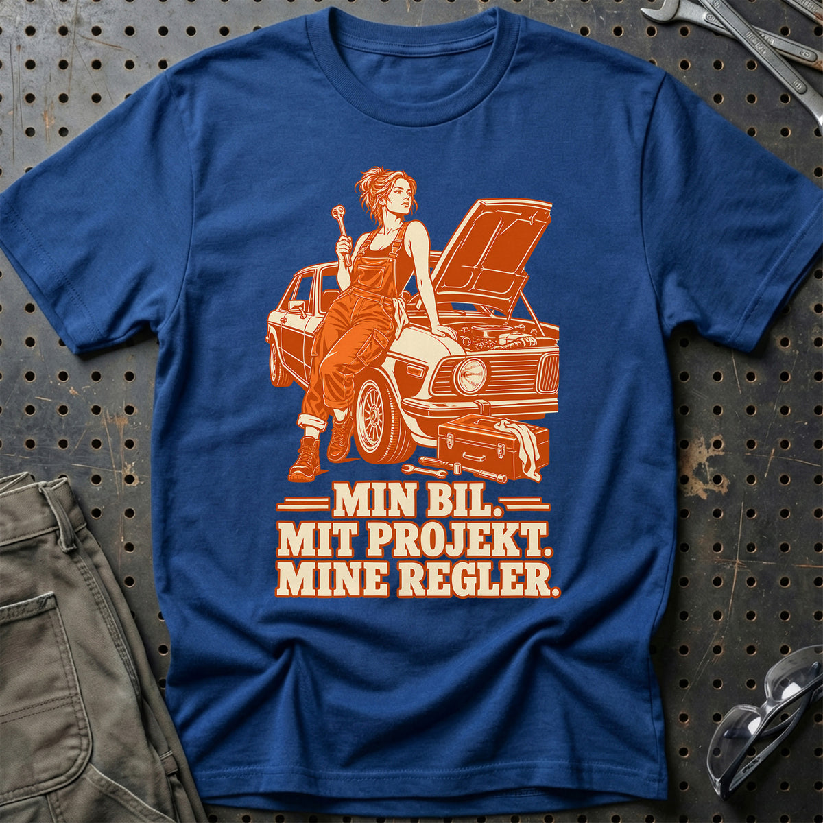 
Produktbillede af Min bil. Mit projekt. Mine regler. T-Shirt