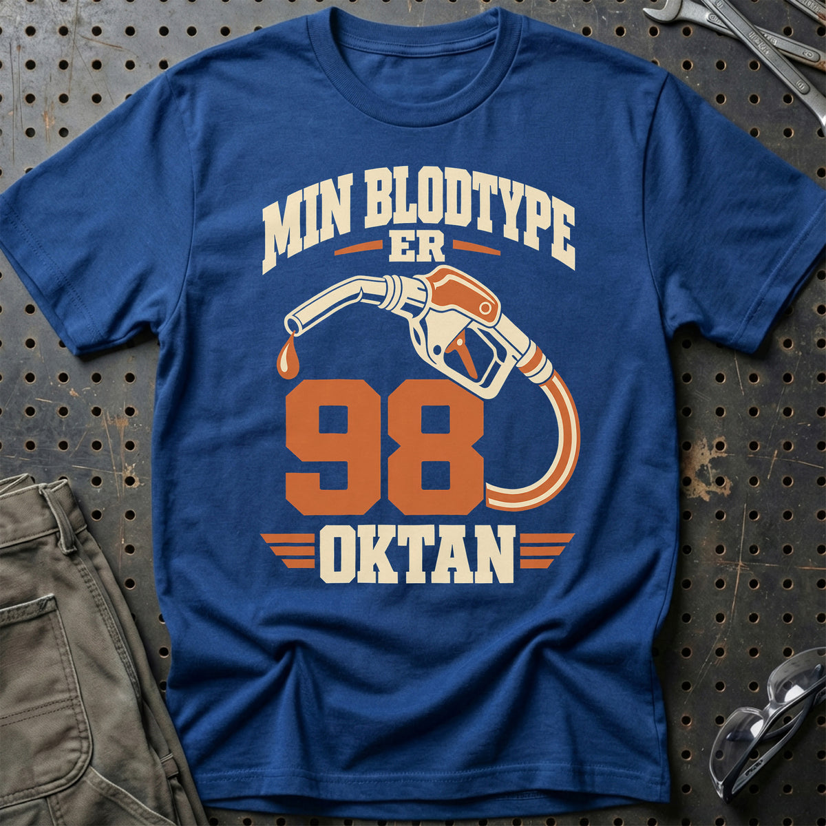 
Produktbillede af Min blodtype er 98 oktan T-Shirt