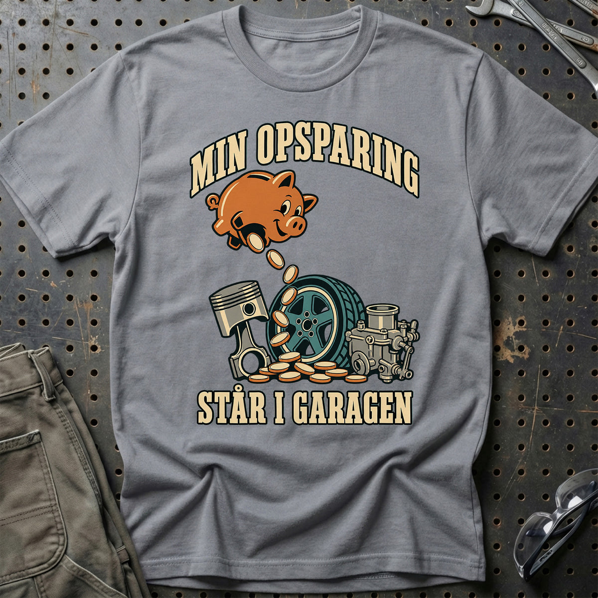 
Min opsparing – Står i garagen T-Shirt – Grå Sport