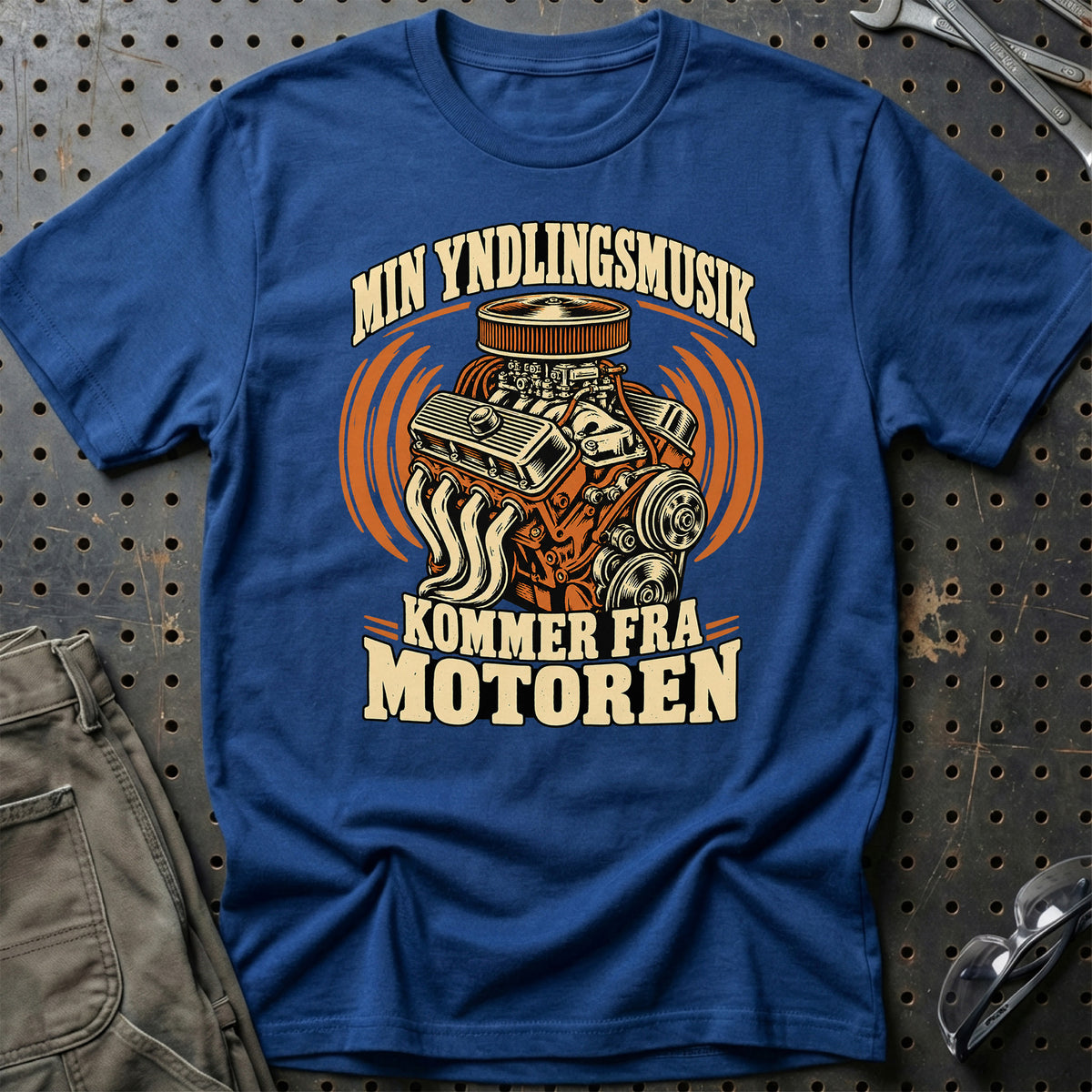 
Produktbillede af Min yndlingsmusik kommer fra motoren T-Shirt