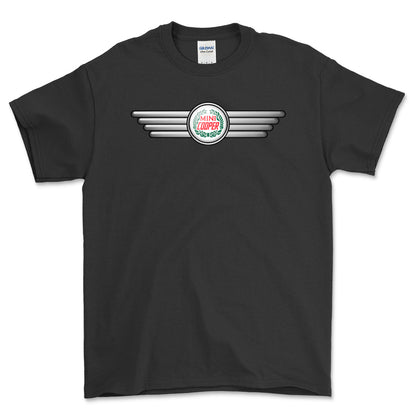 Mini Cooper 1962-1968 - Unisex T-Shirt , Bomuld-Beklædning-Mini-Sort-S-Forside-Garage Culture Shop- garage - man cave - merchandise