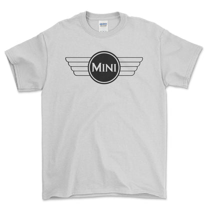 Mini Cooper 1968-1969 - Unisex T-Shirt , Bomuld-Beklædning-Mini-Hvid-S-Forside-Garage Culture Shop- garage - man cave - merchandise