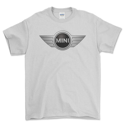Mini Cooper 2001-2018 - Unisex T-Shirt , Bomuld-Beklædning-Mini-Hvid-S-Forside-Garage Culture Shop- garage - man cave - merchandise