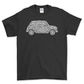 Mini Cooper Old School Typography T-Shirt-Beklædning-Mini-Sort-S-Garage Culture Shop- garage - man cave - merchandise