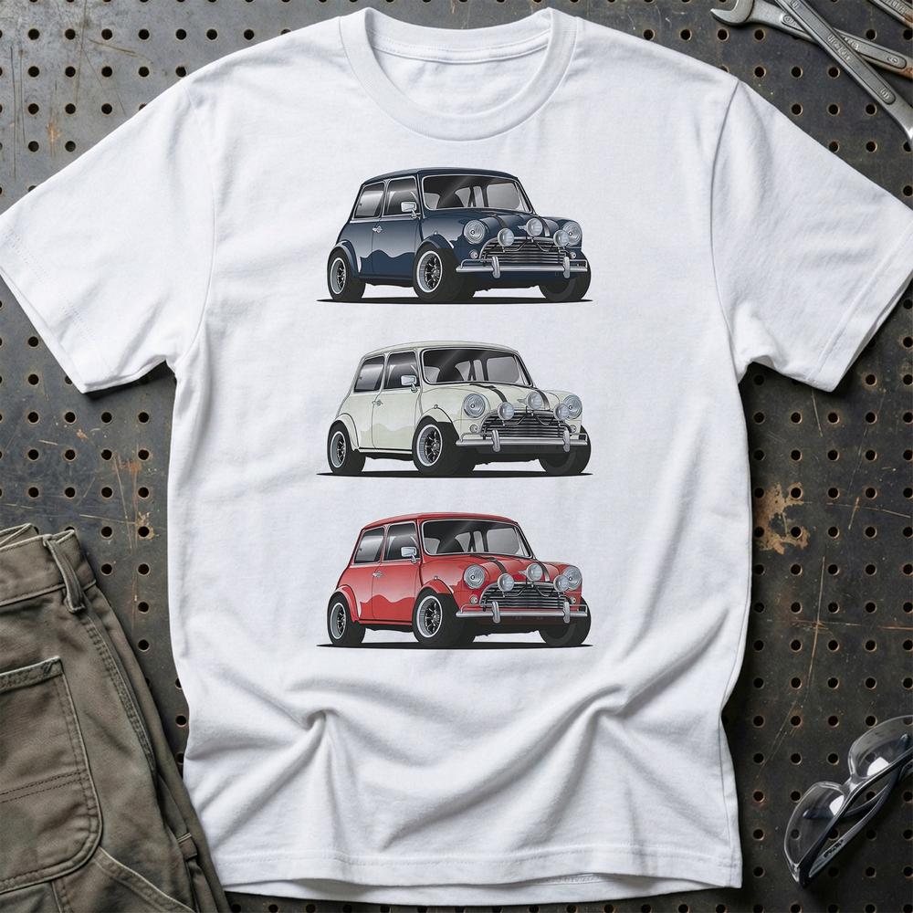 Mini Cooper T-Shirt-Beklædning-Mini-Hvid-S-Garage Culture Shop- garage - man cave - merchandise