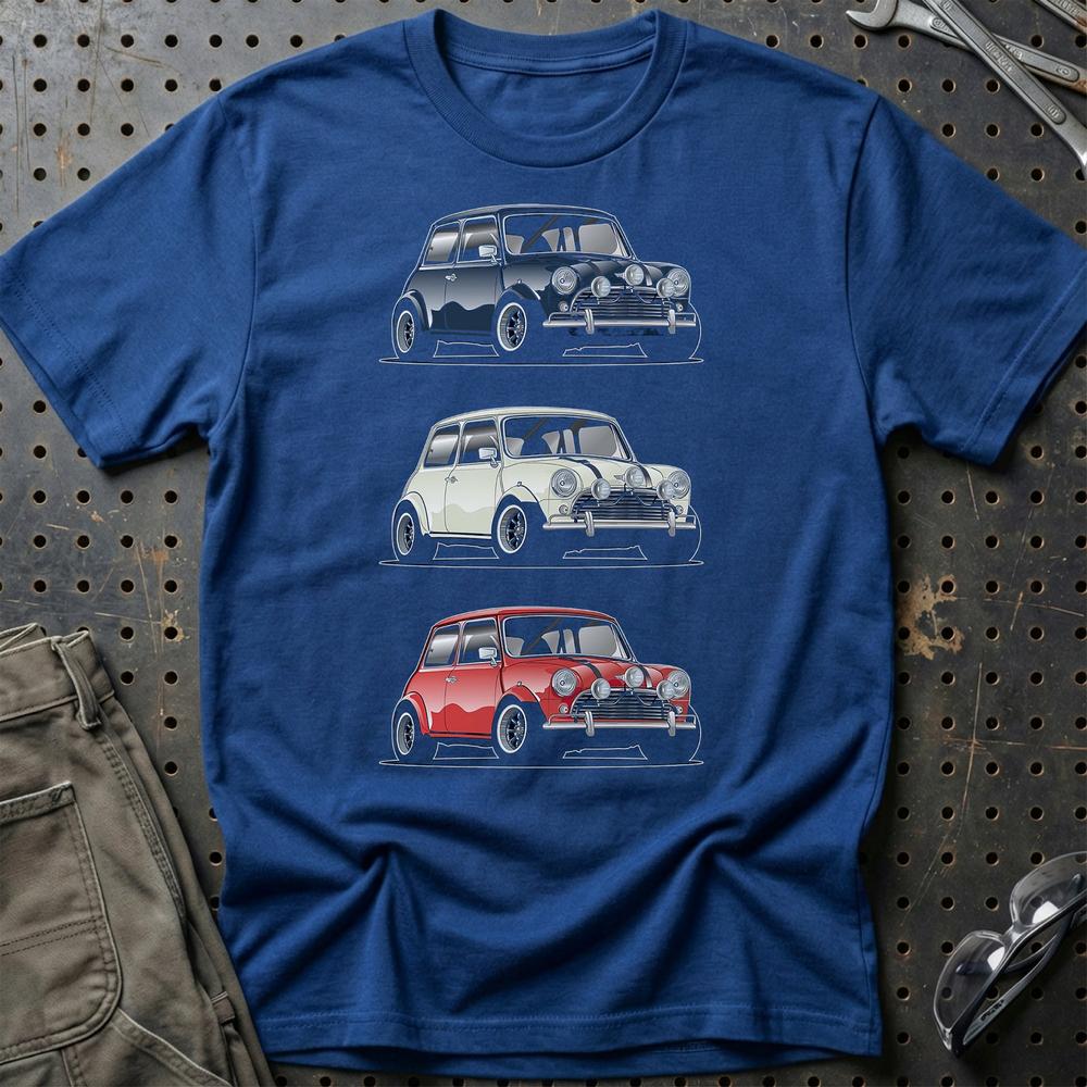 Mini Cooper T-Shirt-Beklædning-Mini-Blå Royal-S-Garage Culture Shop- garage - man cave - merchandise