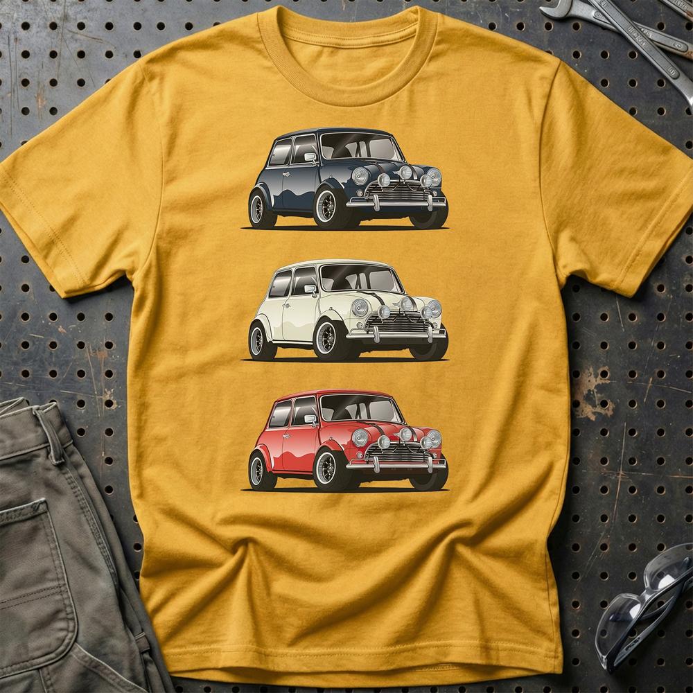 Mini Cooper T-Shirt-Beklædning-Mini-Guld-S-Garage Culture Shop- garage - man cave - merchandise