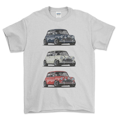 Mini Cooper - Unisex T-Shirt , Bomuld-Beklædning-Mini-Hvid-S-Forside-Garage Culture Shop- garage - man cave - merchandise
