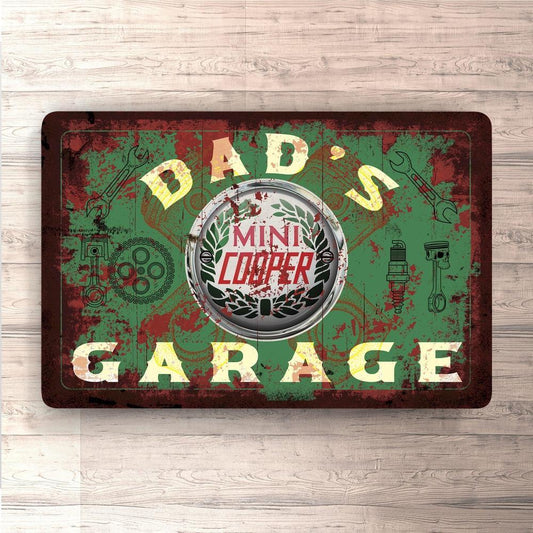 Mini Dads Garage Vintage Skilte, Musemåtte, Dørmåtte-Skilte-Mini-Garage Culture Shop- garage - man cave - merchandise
