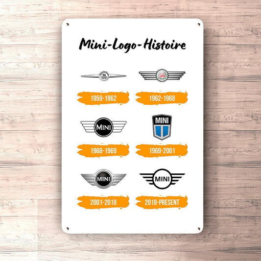 Mini Logo Histoire Skilte, Musemåtte, Dørmåtte , Plakat-Skilte-Mini-Garage Culture Shop- garage - man cave - merchandise