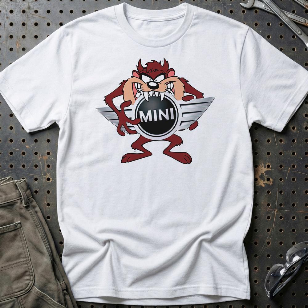 Mini TAZ T-Shirt-Beklædning-Mini-Hvid-S-Garage Culture Shop- garage - man cave - merchandise