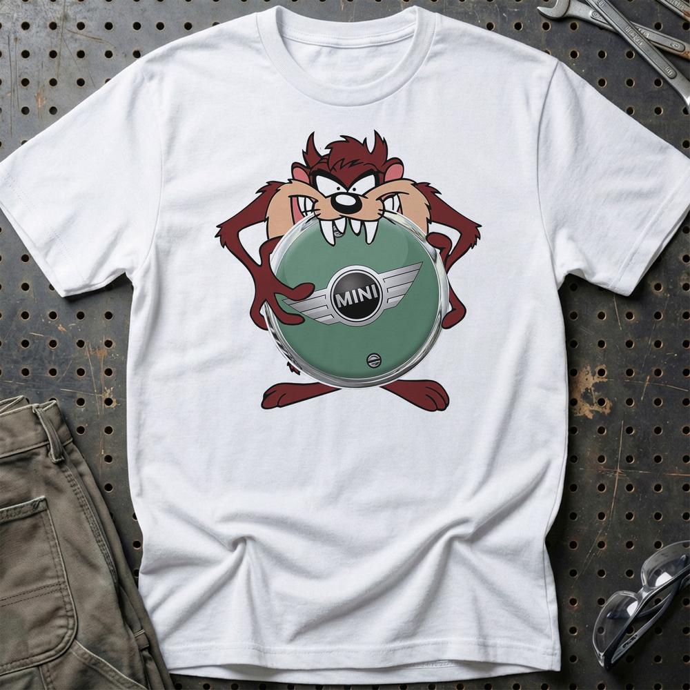 Mini TAZ T-Shirt-Beklædning-Mini-Hvid-S-Garage Culture Shop- garage - man cave - merchandise