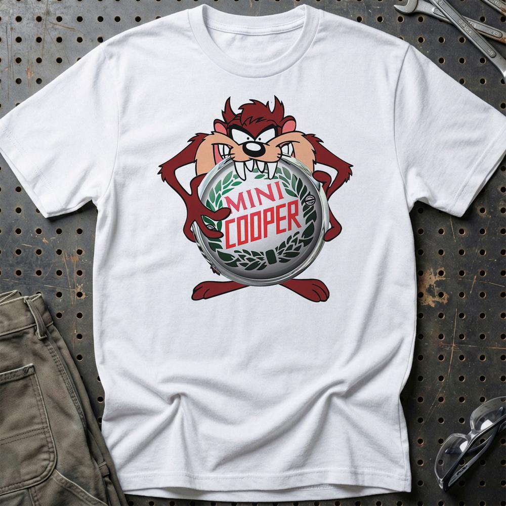 Mini TAZ T-Shirt-Beklædning-Mini-Hvid-S-Garage Culture Shop- garage - man cave - merchandise