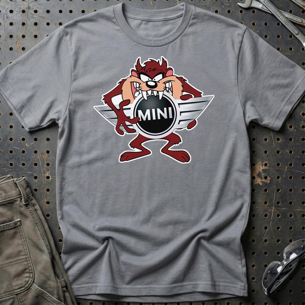 Mini TAZ T-Shirt-Beklædning-Mini-Grå Sport-S-Garage Culture Shop- garage - man cave - merchandise