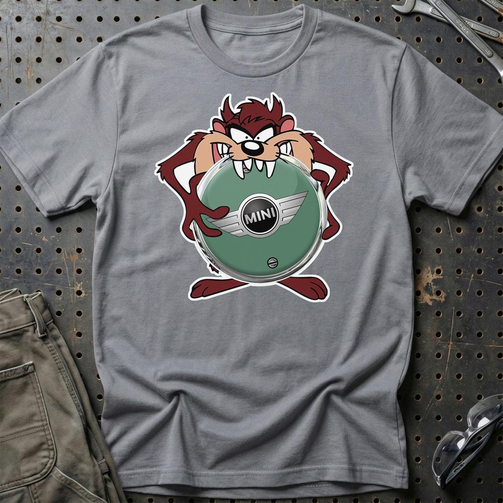 Mini TAZ T-Shirt-Beklædning-Mini-Grå Sport-S-Garage Culture Shop- garage - man cave - merchandise