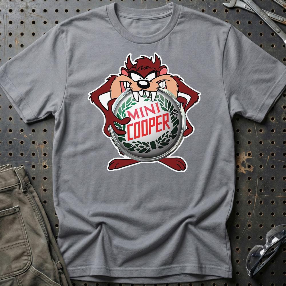 Mini TAZ T-Shirt-Beklædning-Mini-Grå Sport-S-Garage Culture Shop- garage - man cave - merchandise