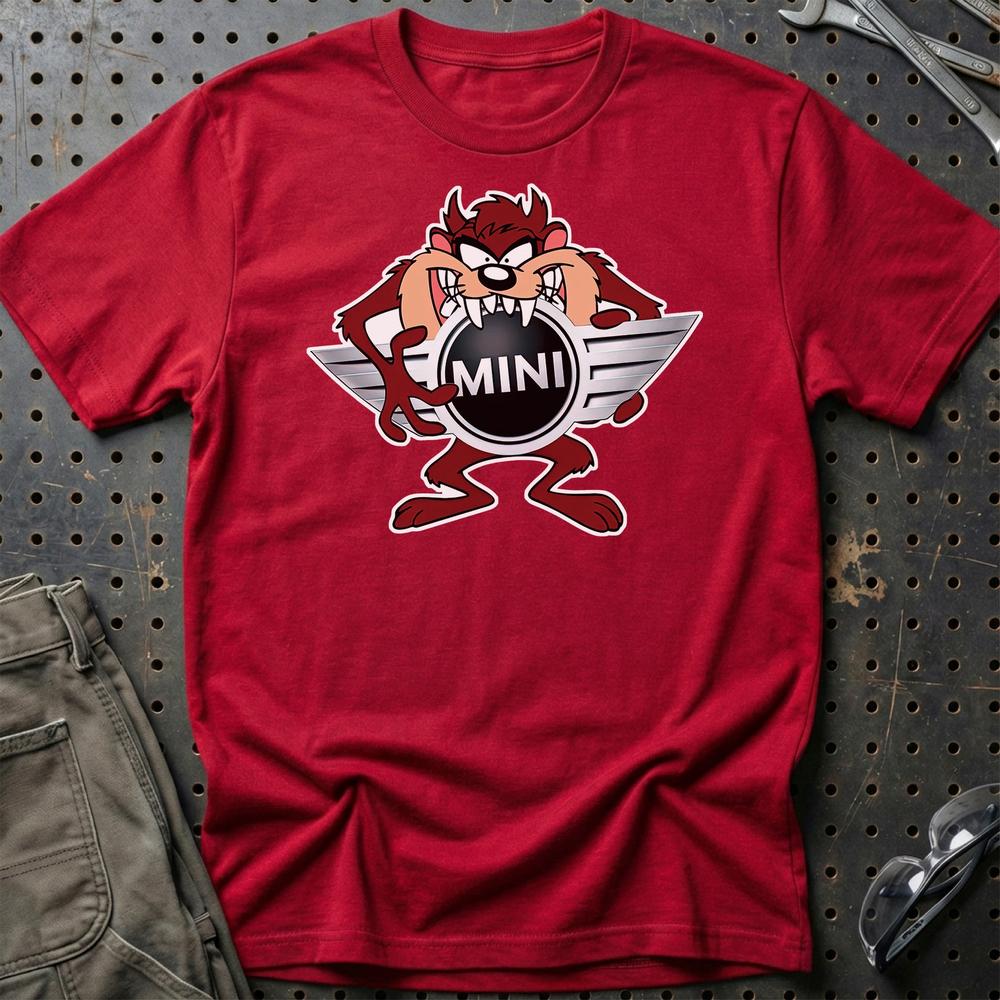 Mini TAZ T-Shirt-Beklædning-Mini-Rød-S-Garage Culture Shop- garage - man cave - merchandise