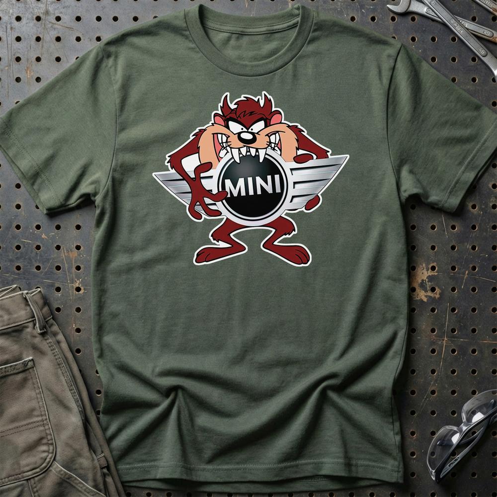 Mini TAZ T-Shirt-Beklædning-Mini-Grøn Militær-S-Garage Culture Shop- garage - man cave - merchandise