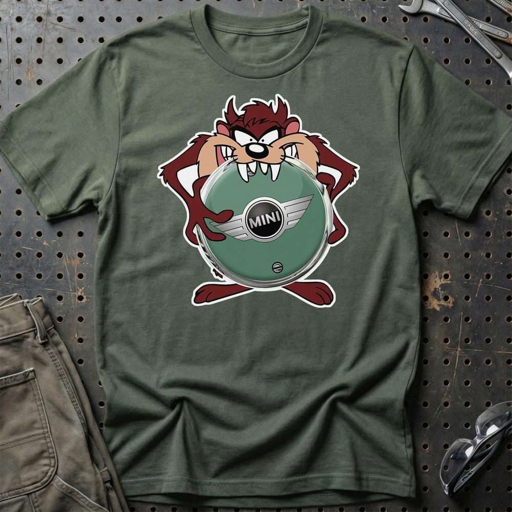 Mini TAZ T-Shirt-Beklædning-Mini-Grøn Militær-S-Garage Culture Shop- garage - man cave - merchandise