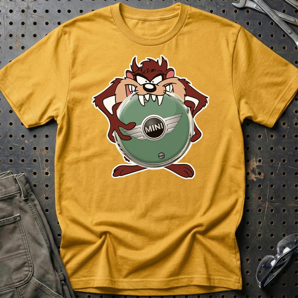 Mini TAZ T-Shirt-Beklædning-Mini-Guld-S-Garage Culture Shop- garage - man cave - merchandise