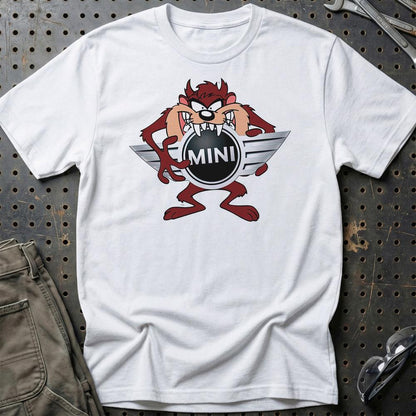 Mini TAZ Unisex T-Shirt , Bomuld-Beklædning-Mini-Hvid-S-Garage Culture Shop- garage - man cave - merchandise