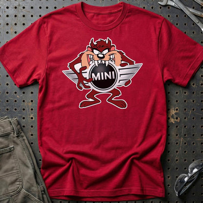Mini TAZ Unisex T-Shirt , Bomuld-Beklædning-Mini-Rød-S-Garage Culture Shop- garage - man cave - merchandise