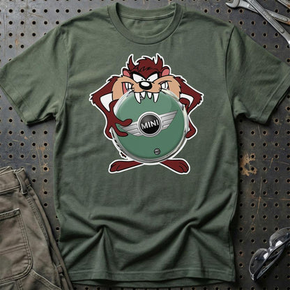 Mini TAZ Unisex T-Shirt , Bomuld-Beklædning-Mini-Grøn Militær-S-Garage Culture Shop- garage - man cave - merchandise