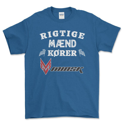 Minsk Rigtige Mænd Kører - Unisex T-Shirt , Bomuld-Beklædning-Minsk-Blå Royal-S-Forside-Garage Culture Shop- garage - man cave - merchandise