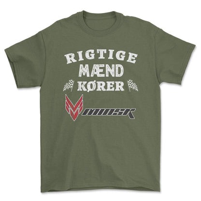 Minsk Rigtige Mænd Kører - Unisex T-Shirt , Bomuld-Beklædning-Minsk-Grøn Militær-S-Forside-Garage Culture Shop- garage - man cave - merchandise