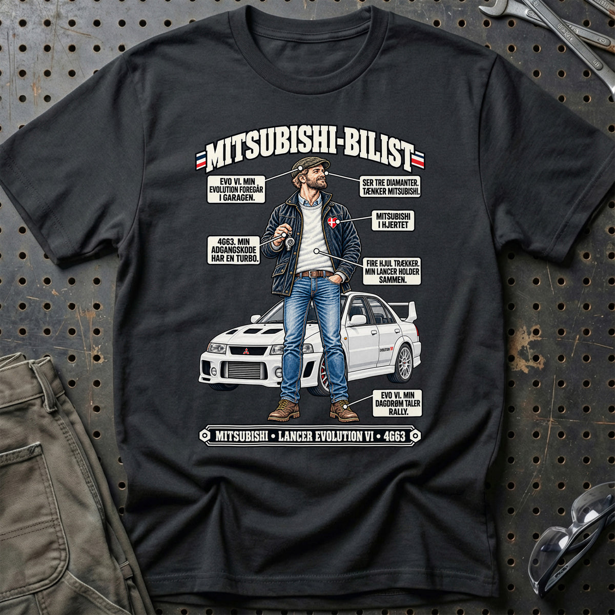 
Mitsubishi-Bilist T-Shirt – Sort