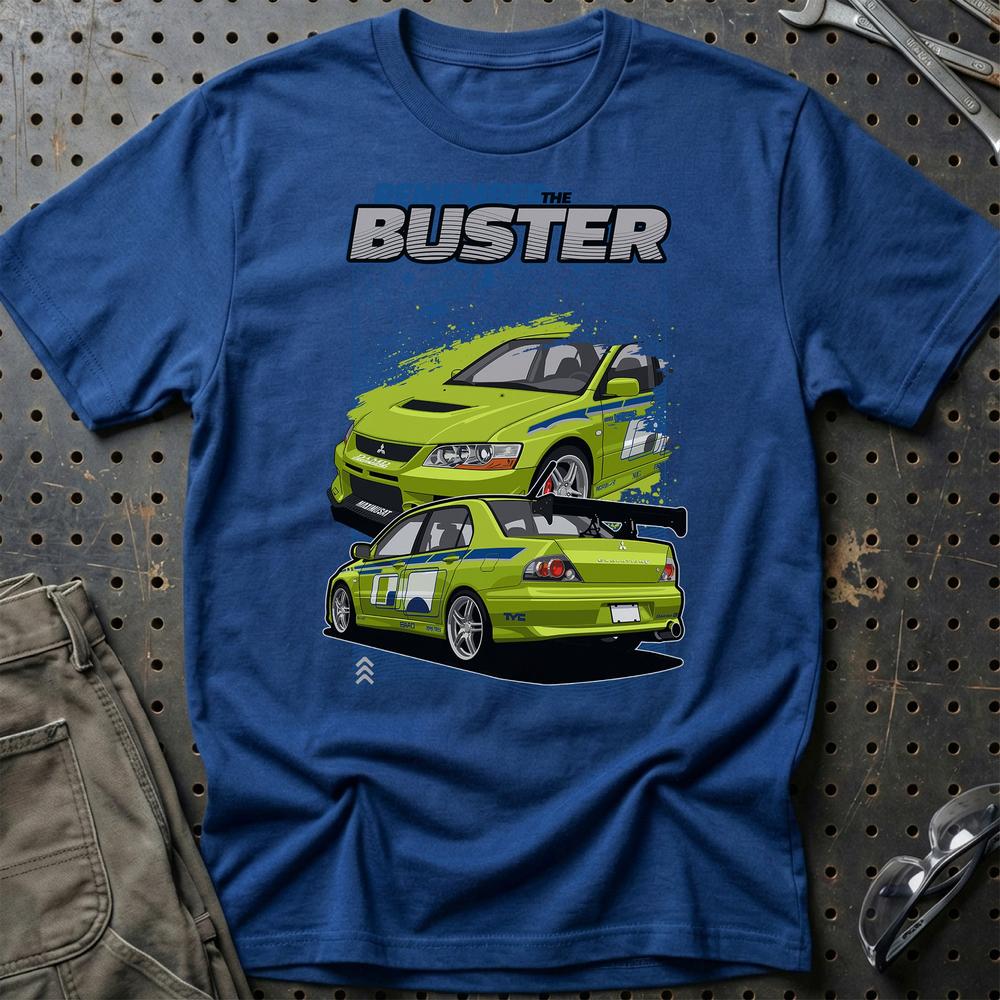 Mitsubishi Eclipse Fast And Furios Cars - One Line Style Unisex T-Shirt-Beklædning-Mitsubishi-Blå Royal-S-Garage Culture Shop- garage - man cave - merchandise