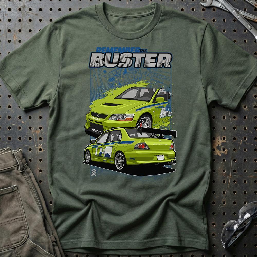 Mitsubishi Eclipse Fast And Furios Cars - One Line Style Unisex T-Shirt-Beklædning-Mitsubishi-Grøn Militær-S-Garage Culture Shop- garage - man cave - merchandise