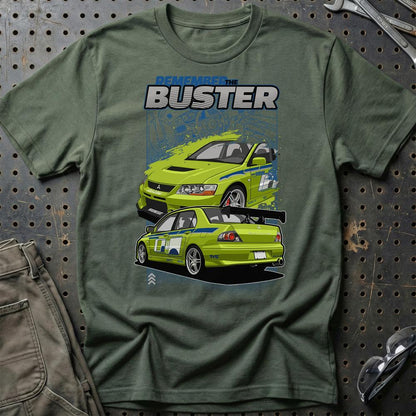 Mitsubishi Eclipse Fast And Furios Cars - One Line Style Unisex T-Shirt-Beklædning-Mitsubishi-Grøn Militær-S-Garage Culture Shop- garage - man cave - merchandise