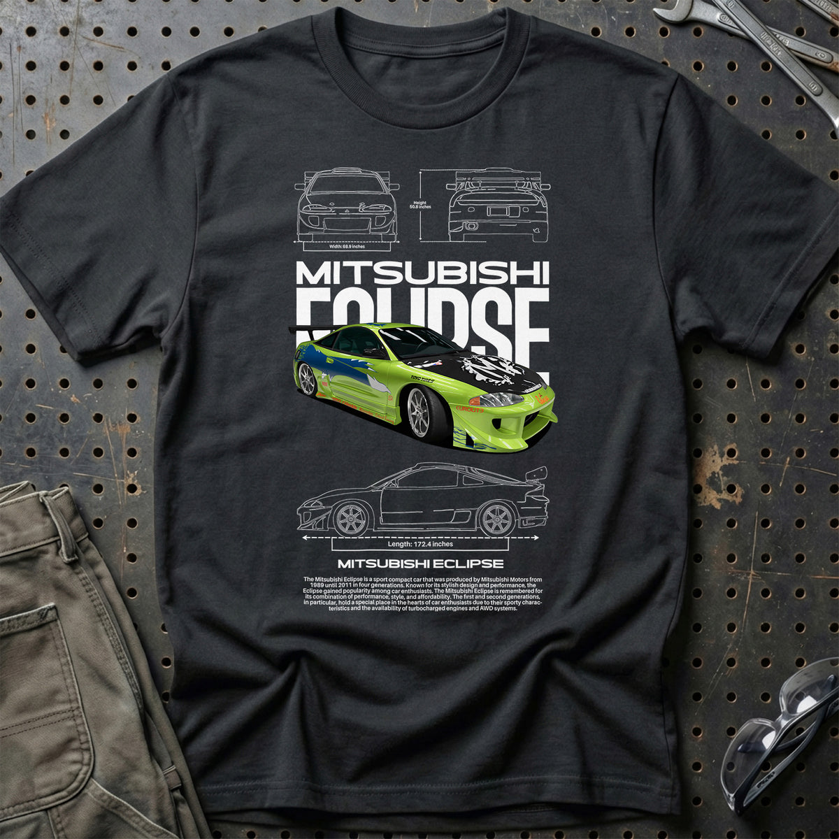 
Mitsubishi Eclipse T-Shirt – Sort