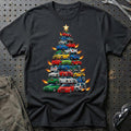 Mitsubishi Juletræ Christmas Tree T-Shirt-Beklædning-Mitsubishi-Sort-S-Garage Culture Shop- garage - man cave - merchandise