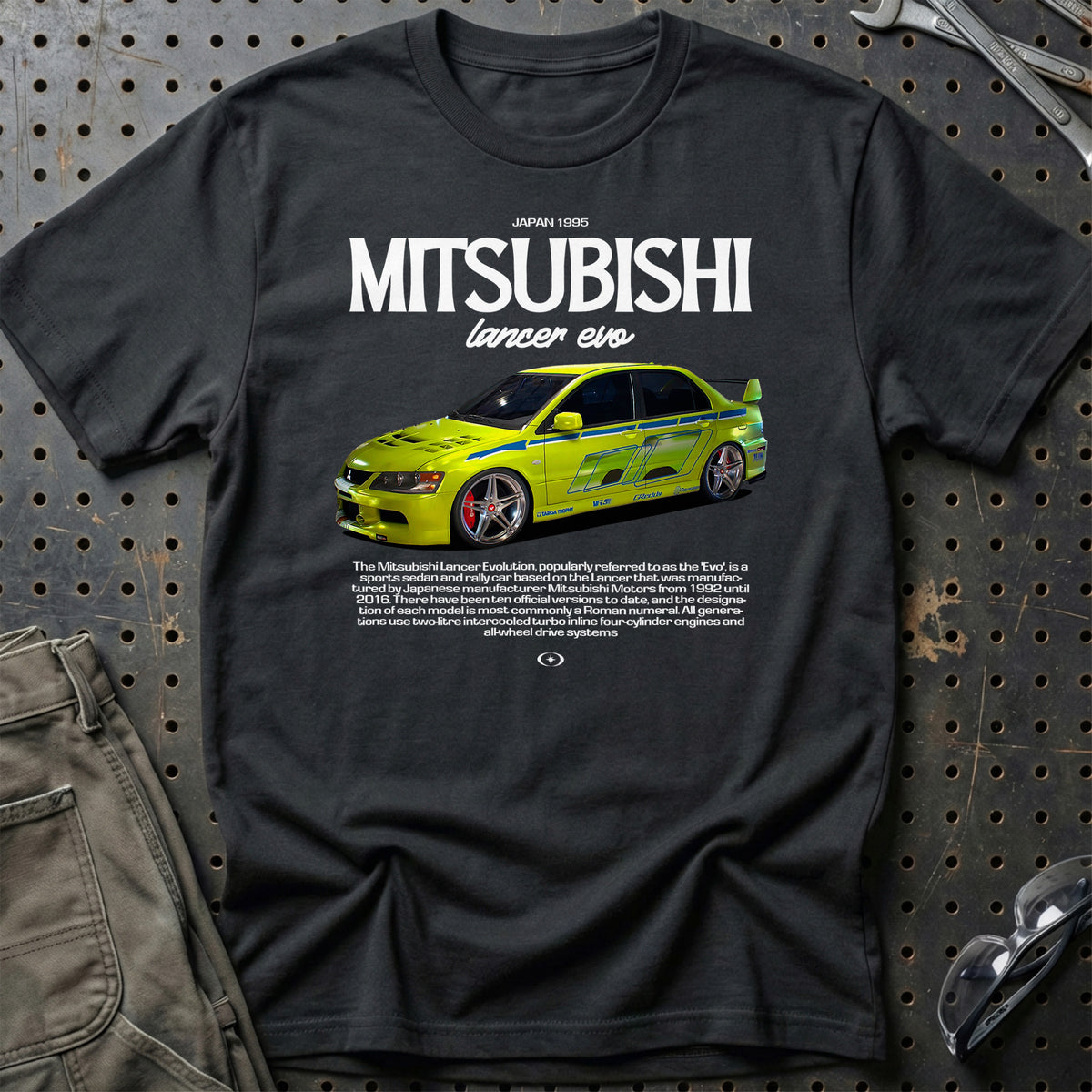 
Mitsubishi Lancer Evo T-Shirt – Sort